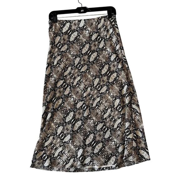 Evereve Peyton Jenson Midi Snake Flowy Skirt Women's Size Medium - Picture 3 of 5